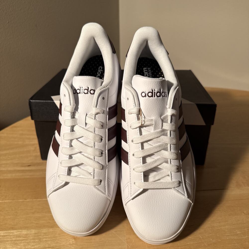 NIB adidas Womens Grand Court 2.0 Shoes Cloud White / Aurora Met Size 8.5 - Picture 5 of 11